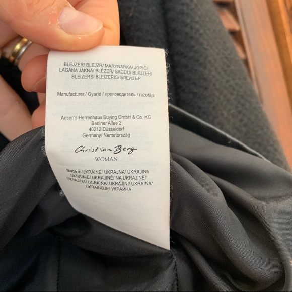 CHRISTIAN BERG Biker Jacket Blazer size 8 - Picture 8 of 12